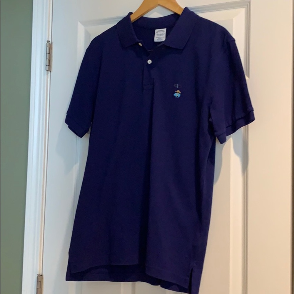 New, blue, Brooks Brothers polo. Slim fit. Size L.